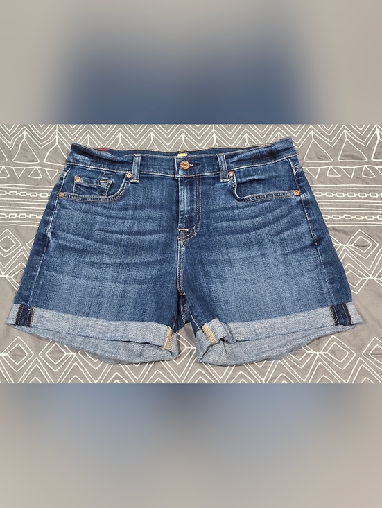 7 For All Mankind Pants - 7 For All Mankind Cuffed Denim Shorts Size 26